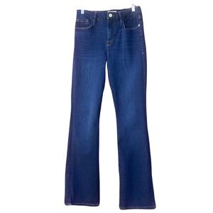 FRAME DENIM Le Mini Boot 29 Claremore Slit kick flare bootcut dark wash